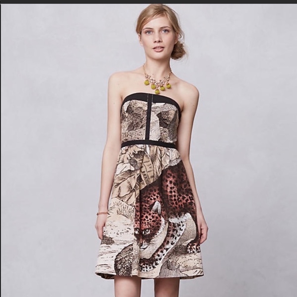 Anthropologie Leopard Mini Dress